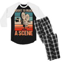 Short Film Writer Movie Maker Cinematographer Edit Men's 3/4 Sleeve Pajama Set | Artistshot