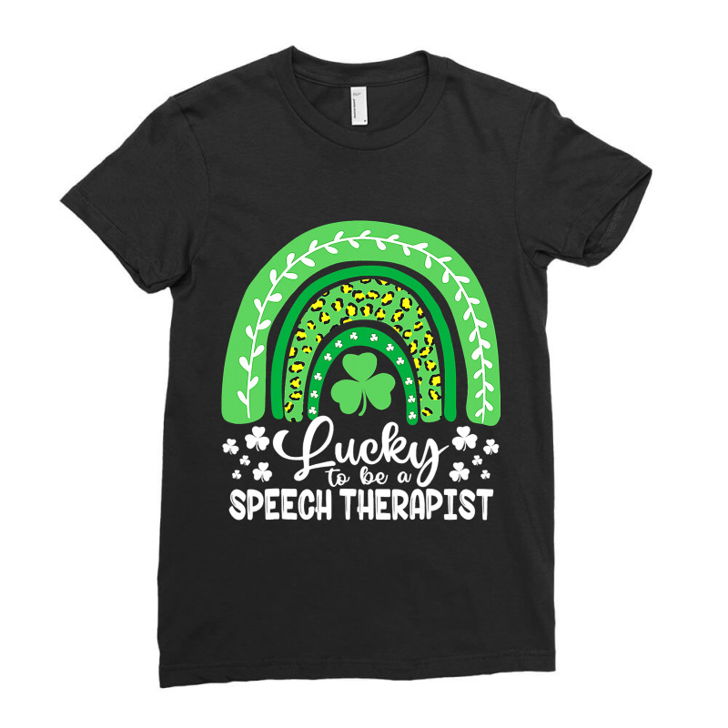 Speech Therapist St. Patricks Day Slp St. Pats Day Ladies Fitted T-Shirt by GiovayPool | Artistshot