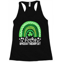 Speech Therapist St. Patricks Day Slp St. Pats Day Racerback Tank | Artistshot