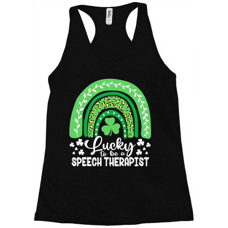 Speech Therapist St. Patricks Day Slp St. Pats Day Racerback Tank by GiovayPool | Artistshot