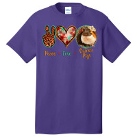 Peace Love Guinea Pigs Basic T-shirt | Artistshot