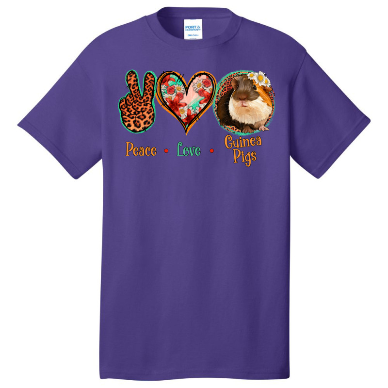 Peace Love Guinea Pigs Basic T-shirt | Artistshot