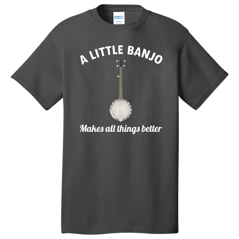 Banjo Bluegrass Music Traditional Musician Funny Gift Basic T-shirt by Tasteful Tees | Artistshot