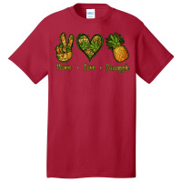 Peace Love Pineapple Basic T-shirt | Artistshot