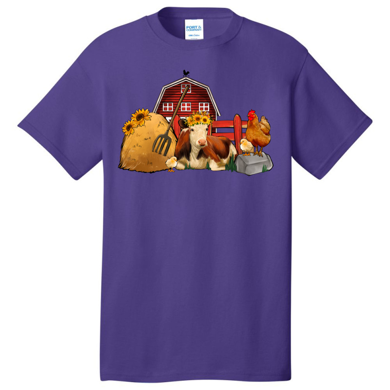 Red Barn Farm Animals Basic T-shirt by Jasminsmagicworld | Artistshot