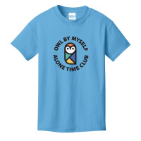 Owl By Myself Alone Time Club Basic Youth T-shirt | Artistshot