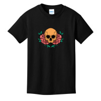 Skull And Flower Basic Youth T-shirt | Artistshot