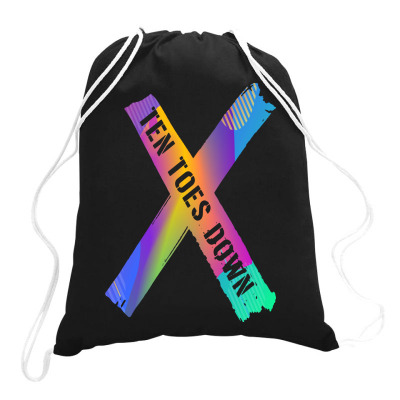 Deestroying Ten Toes Down Ttd Merch In Color Fluid Drawstring Bags Designed By Tht