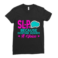 Slp Voive Speech Therapist Speech Language Patholo Ladies Fitted T-shirt | Artistshot