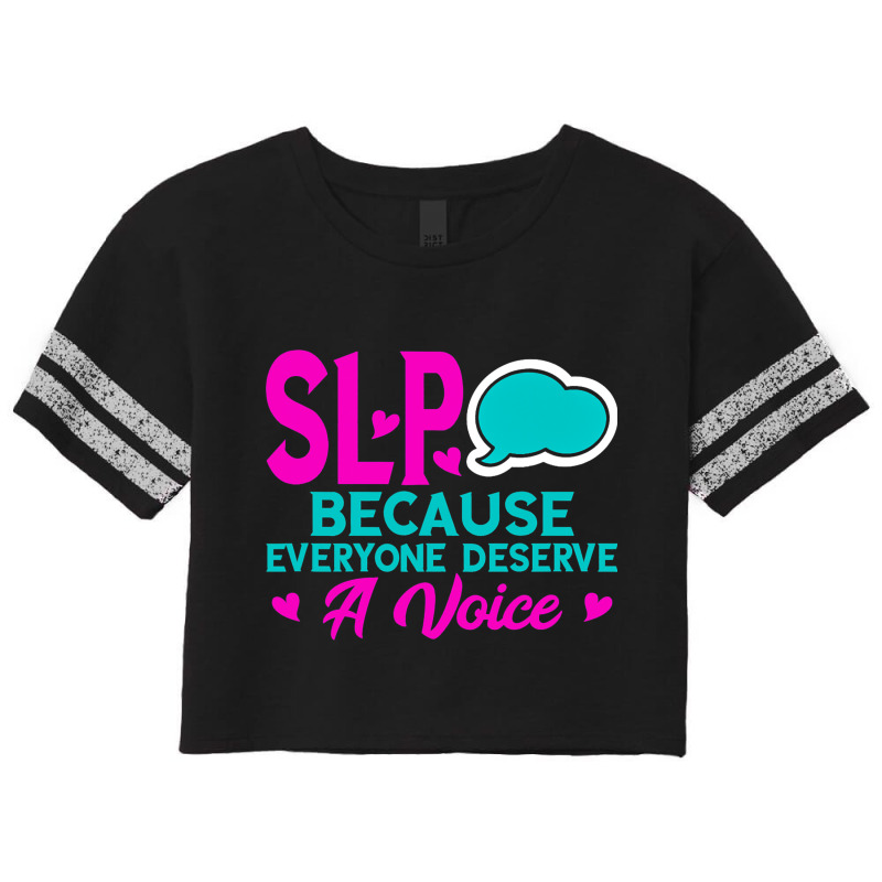 Slp Voive Speech Therapist Speech Language Patholo Scorecard Crop Tee by DericLawlea | Artistshot