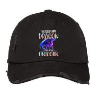 Sorry My Dragon Ate Your Unicorn Vintage Cap | Artistshot