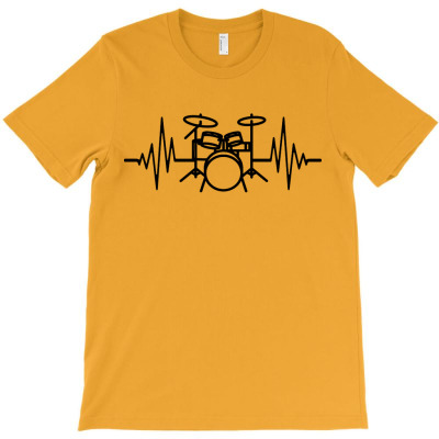 Drums Heartbeat   Funny Drummer T-shirt Designed By Agus Loli