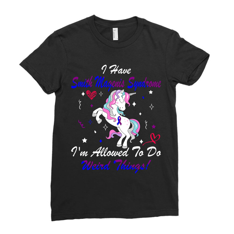 Smith Magenis Syndrome Awareness Unicorn Support Ladies Fitted T-shirt | Artistshot