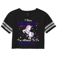 Smith Magenis Syndrome Awareness Unicorn Support Scorecard Crop Tee | Artistshot