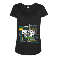 Physical Therapist Wordart Physiotherapists Maternity Scoop Neck T-shirt | Artistshot