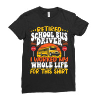 School Bus Driver Vintage Retired School Bus Drive Ladies Fitted T-shirt | Artistshot