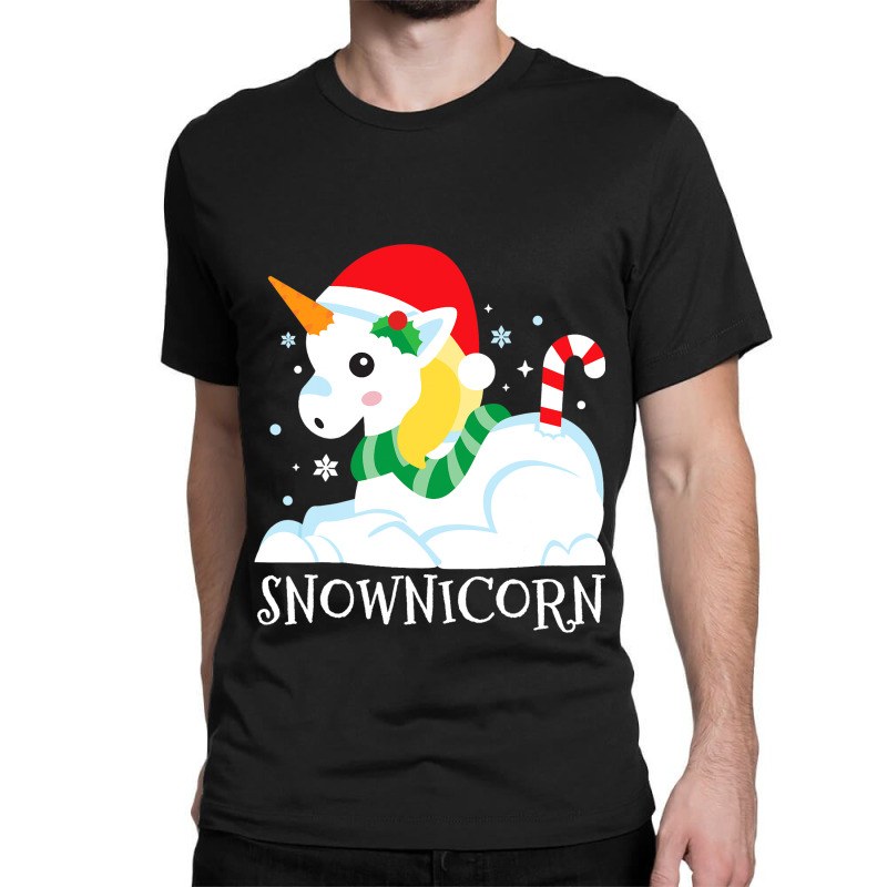 Snownicorn Unicorn Funny Cute Winter Girl Christma Classic T-shirt by RenaHetrick | Artistshot