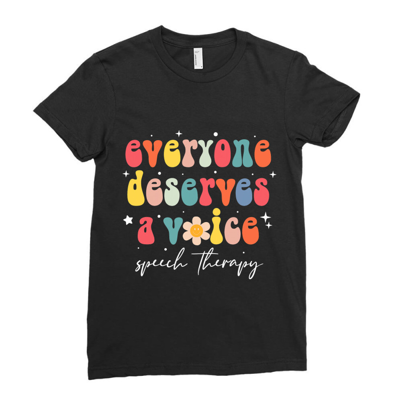 Speech Therapy Speech Language Pathologist Therapi Ladies Fitted T-Shirt by StevieDerry | Artistshot