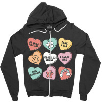 Speech Therapy Valentines Day Speechie Heart Candy Zipper Hoodie | Artistshot