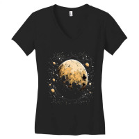 Space Astronaut Alien Arm Wrestling Astronomy Spac Women's V-neck T-shirt | Artistshot