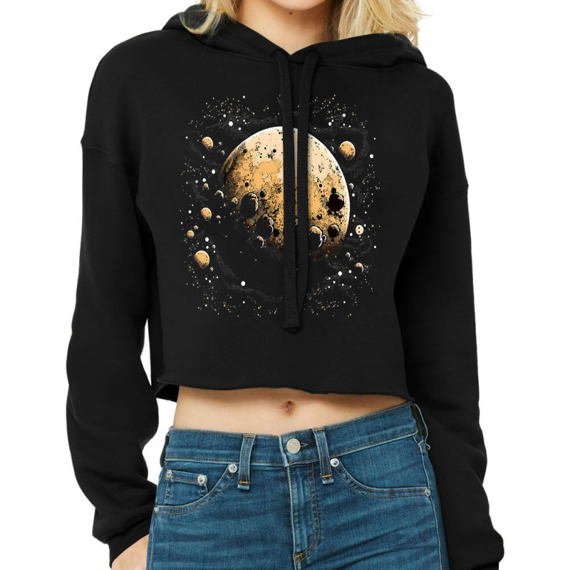 Space Astronaut Alien Arm Wrestling Astronomy Spac Cropped Hoodie by DevotaSylvia | Artistshot