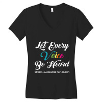 Speechlanguage Pathology Slp Therapist Appreciatio Women's V-neck T-shirt | Artistshot