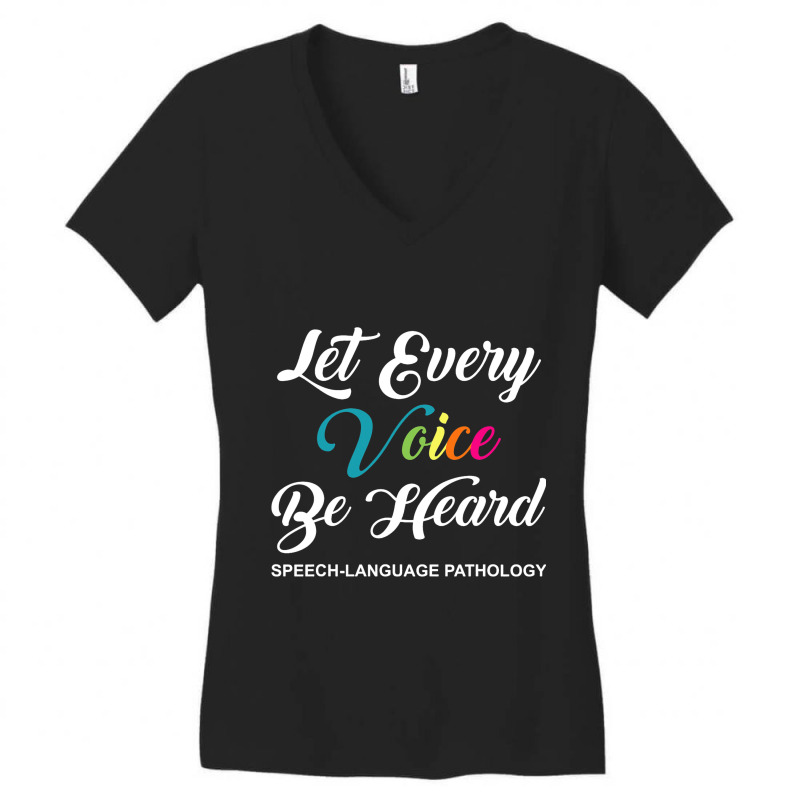 Speechlanguage Pathology Slp Therapist Appreciatio Women's V-Neck T-Shirt by YarielHaskel | Artistshot