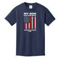 My Son Has Your Back Pround Air Force Dad Basic Youth T-shirt | Artistshot