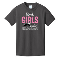 Real Girls Fly Airplanes For Dark Basic Youth T-shirt | Artistshot