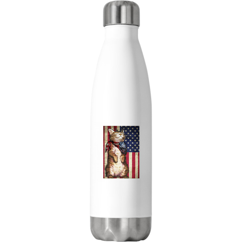 For Someone Who Loves Cat And The Country Stainless Steel Water Bottle | Artistshot