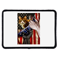 Independence Day Cat American Flag Rectangle Patch | Artistshot