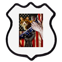 Independence Day Cat American Flag Shield Patch | Artistshot