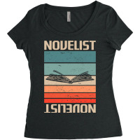 Retro Vintage Novelist Novel Author 1 Women's Triblend Scoop T-shirt | Artistshot