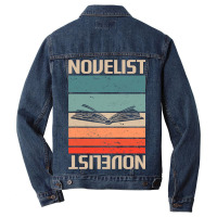 Retro Vintage Novelist Novel Author 1 Men Denim Jacket | Artistshot