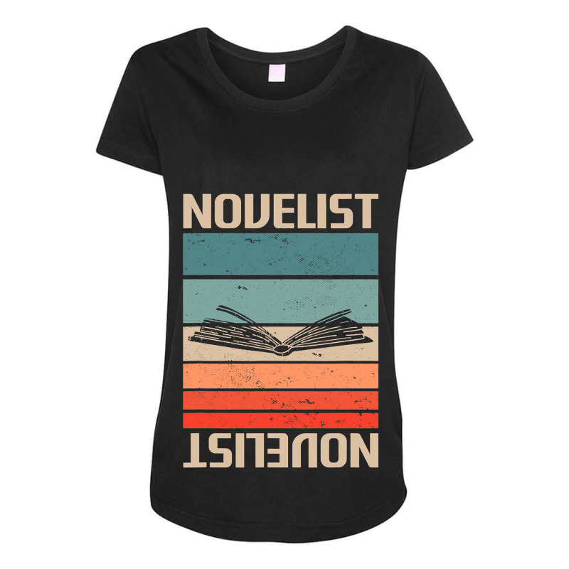 Retro Vintage Novelist Novel Author 1 Maternity Scoop Neck T-shirt by FriedBarcia | Artistshot