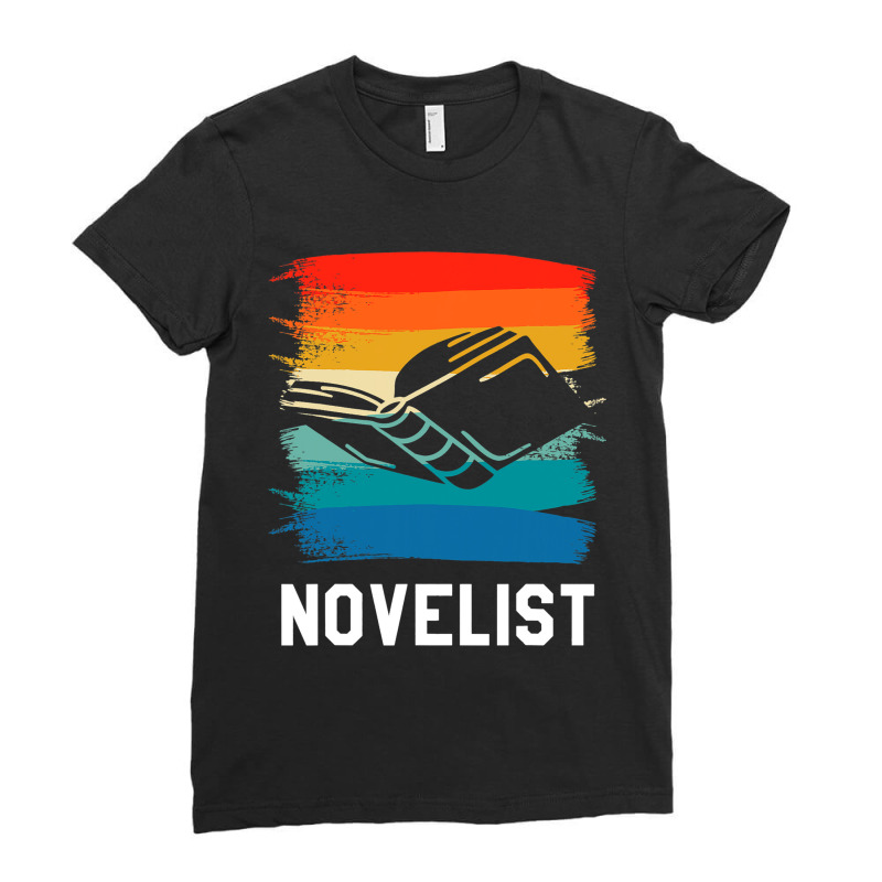 Retro Vintage Novelist Novel Author 2 Ladies Fitted T-Shirt by CharleaPeguer | Artistshot