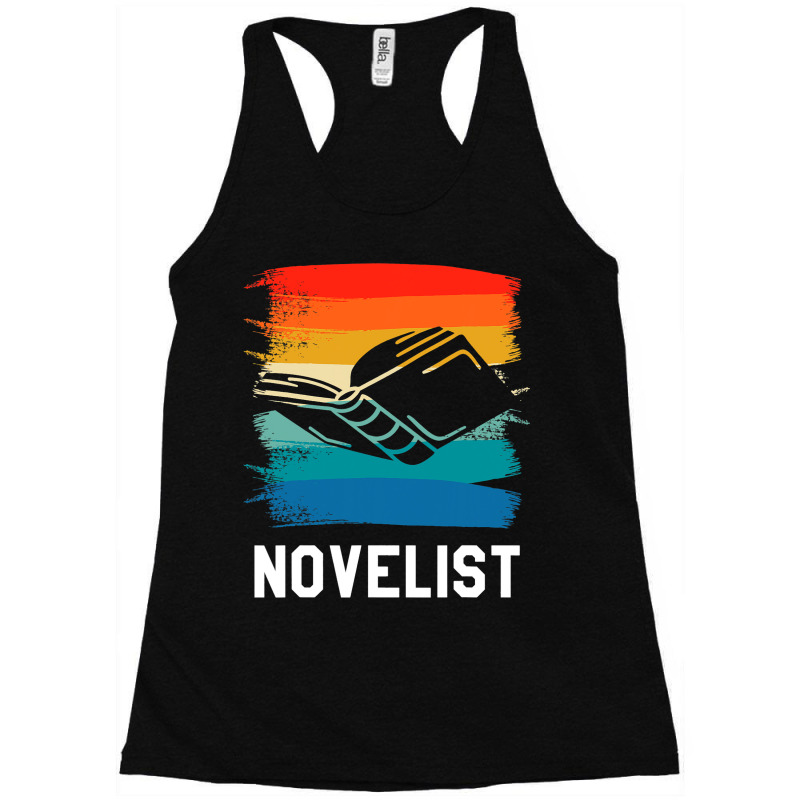 Retro Vintage Novelist Novel Author 2 Racerback Tank by CharleaPeguer | Artistshot