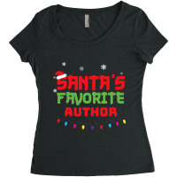 Santa Favorite Author For Christmas. Christmas Women's Triblend Scoop T-shirt | Artistshot