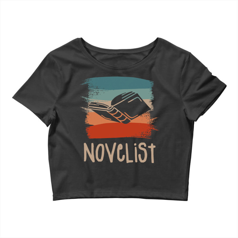 Retro Vintage Novelist Novel Author Crop Top by LoralieDemars | Artistshot