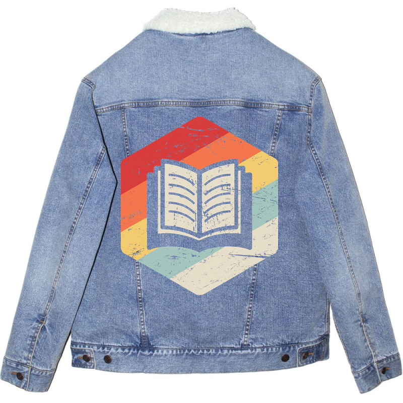 Retro Vintage Poet Book Lover English Teacher Nove Unisex Sherpa-Lined Denim Jacket by JanisLeftwich | Artistshot