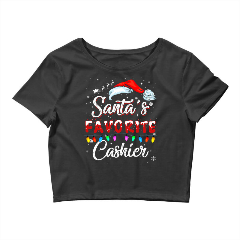 Santa Favorite Cashier Christmas Funny Santa Hat X Crop Top by MarkFletche | Artistshot