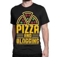 Pizza And Blogging Author Writer Book Bibliopile Classic T-shirt | Artistshot