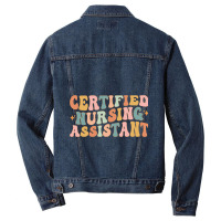 Retro Certified Nursing Assistant Cna Nurse Apprec Men Denim Jacket | Artistshot