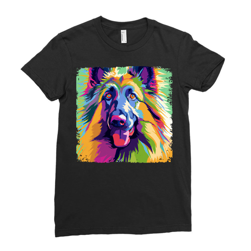 Belgian Malinoi T  Shirt Belgian Malinoi Pop Art Ladies Fitted T-Shirt by elephantjellyfish | Artistshot