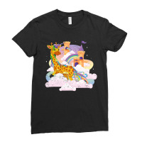 Rainbow Magical Girafficorn Africa Animal Giraffe  Ladies Fitted T-shirt | Artistshot