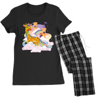 Rainbow Magical Girafficorn Africa Animal Giraffe  Women's Pajamas Set | Artistshot