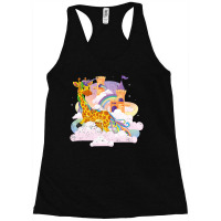 Rainbow Magical Girafficorn Africa Animal Giraffe  Racerback Tank | Artistshot