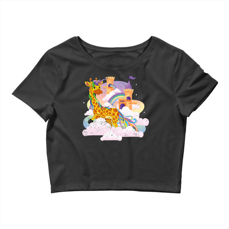 Rainbow Magical Girafficorn Africa Animal Giraffe  Crop Top by NouraMetcalf | Artistshot