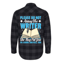 Please Do Not Annoy Funny Novelist Writer Author W Flannel Shirt | Artistshot