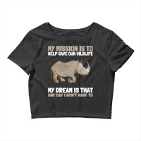 Rhinoceros Rhino Rhinocerotidae Unicorn Horn Prese Crop Top | Artistshot